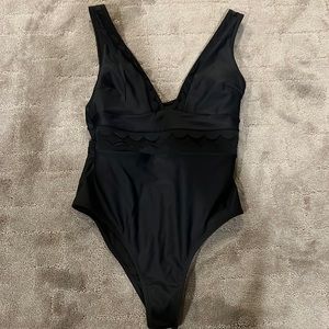 Size medium black one piece boutique bathing suit